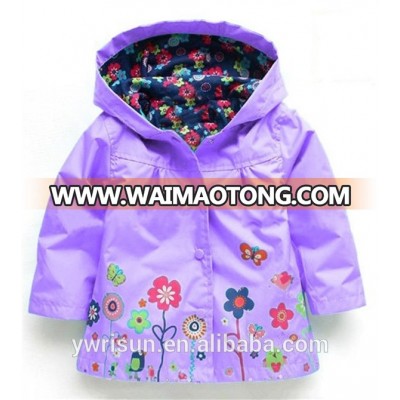 Hot Sale Kids Rain Coat Baby Girls Poncho Raincoa For 2 -6 Years