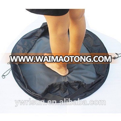 Black Polyester Waterproof Wetsuit Changing Mat/Bag Perfect for Beach Surf